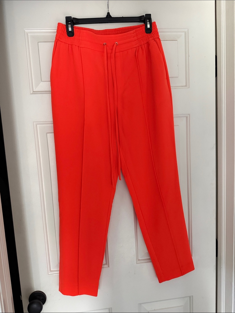 Women’s Nine West Bright Orange Drawstring Tailored Jogger Pants